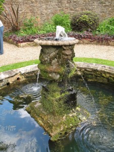 Athelhampton Moss drenched Fountain (Alice Joyce photo)