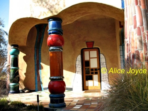 Quixote Golden Entry Glazed Pillars Photo © Alice Joyce