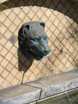 Getty Villa Lion Fountain (Alice Joyce photo)